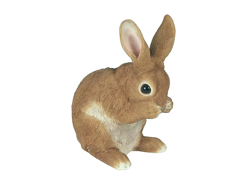 Lapin en résine pattes sur le museau