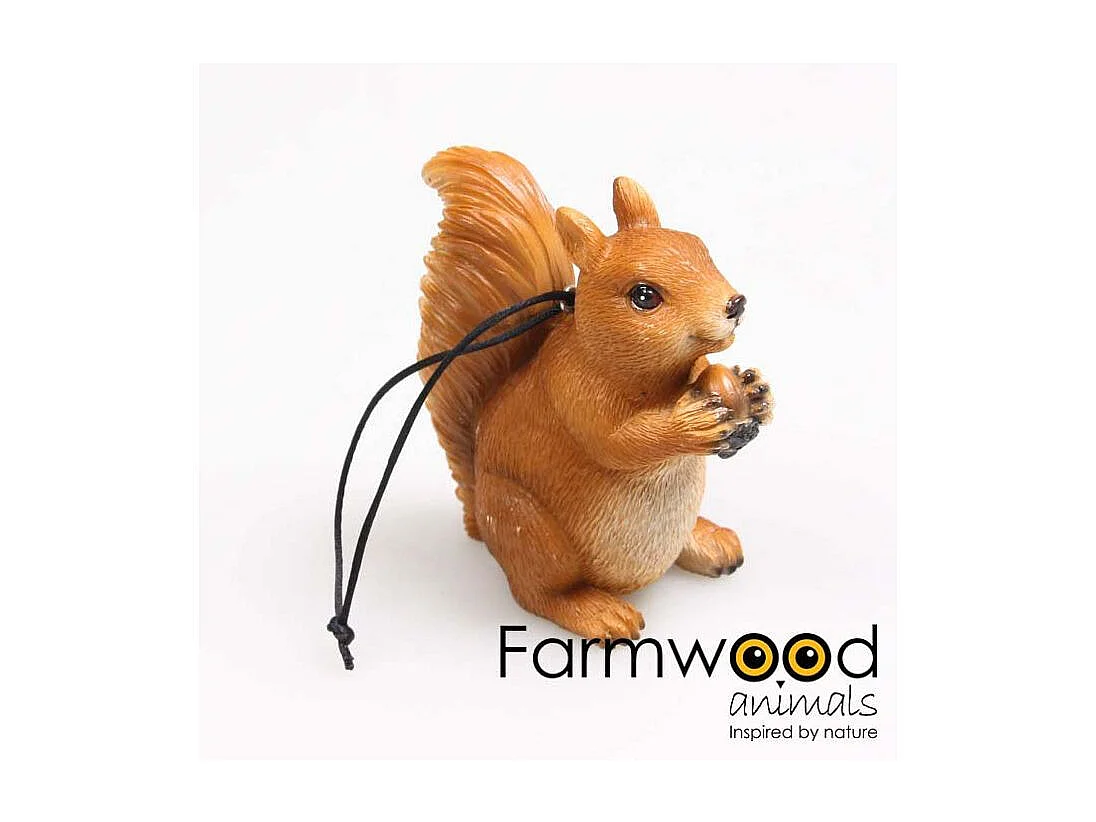 Ecureuil en résine à suspendre 8 x 4 x 6 cm