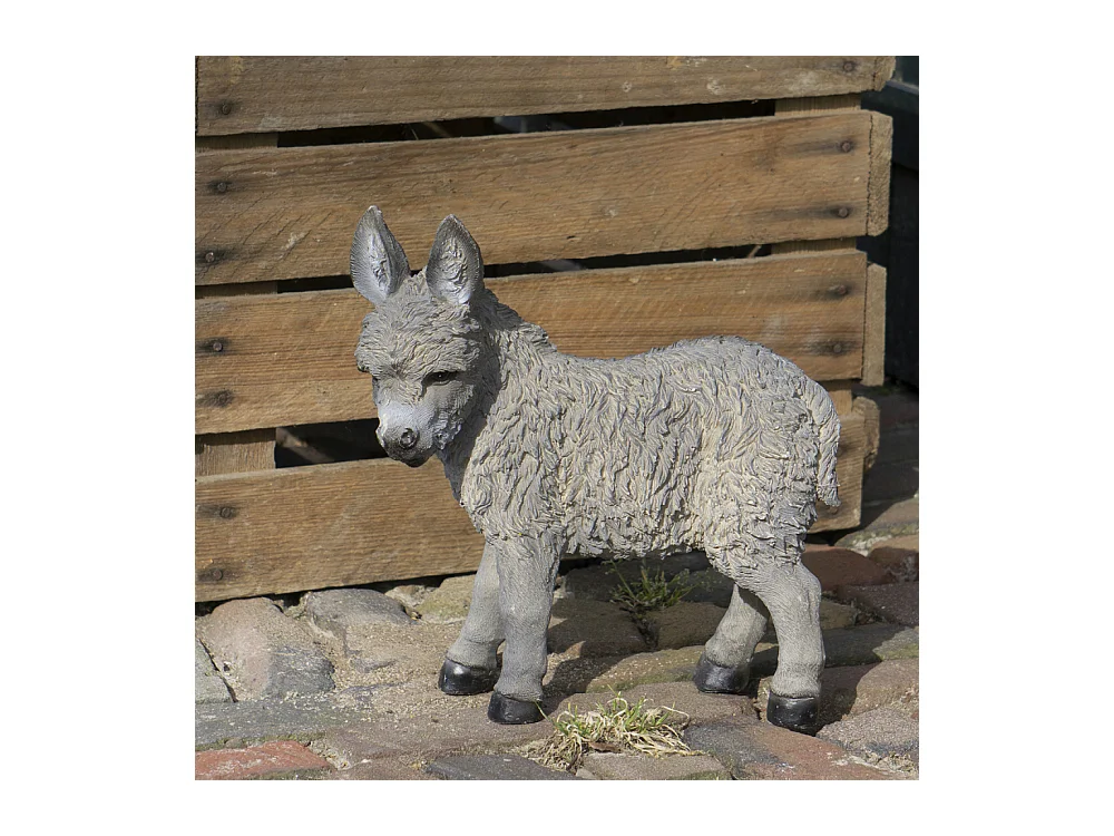 Petit ane décoratif en résine Debout