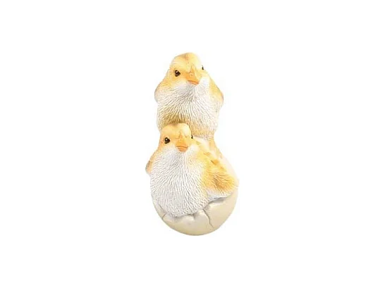 Poussins dans coquille en résine 10.5 x 7.5 x 13.5 cm