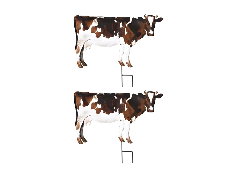 Animal de la ferme décoratif sur pic (Lot de 2)