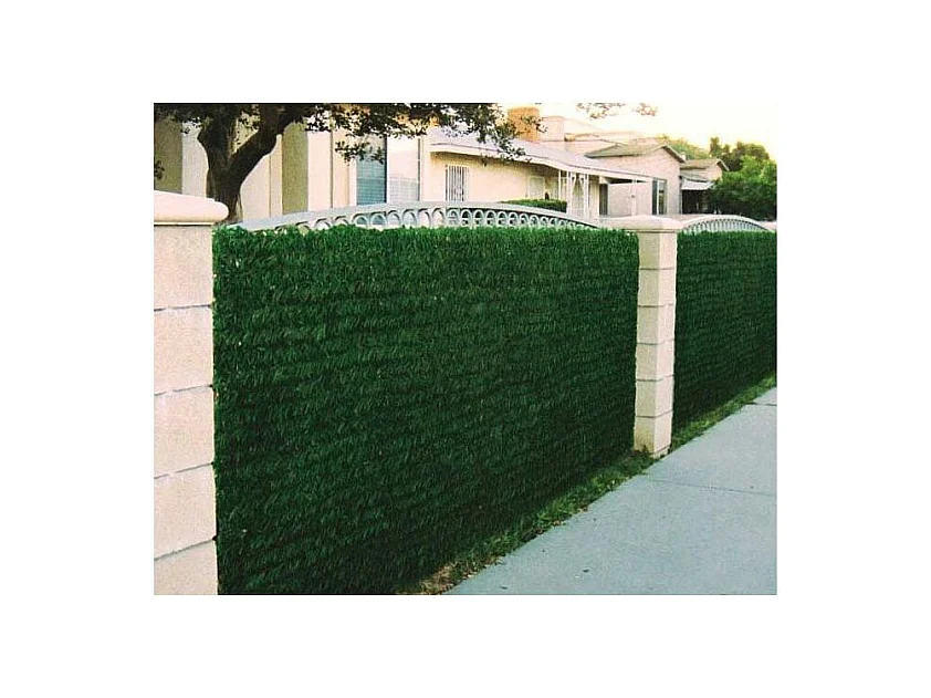 Haie artificielle 140 brins vert thuya en rouleau 1.5 x 3 m (Lot de 6)