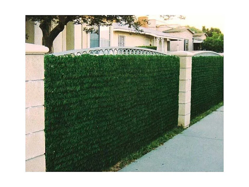 Haie artificielle 140 brins vert thuya en rouleau 1.5 x 3 m (Lot de 6)