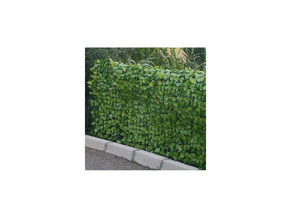 Haie artificielle feuilles de rosier en rouleau 1.5 x 3 m