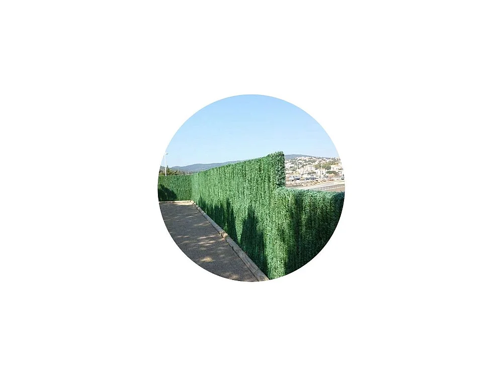 Seto artificial 110 ramitas de pino verde en rollo 1 x 3 m