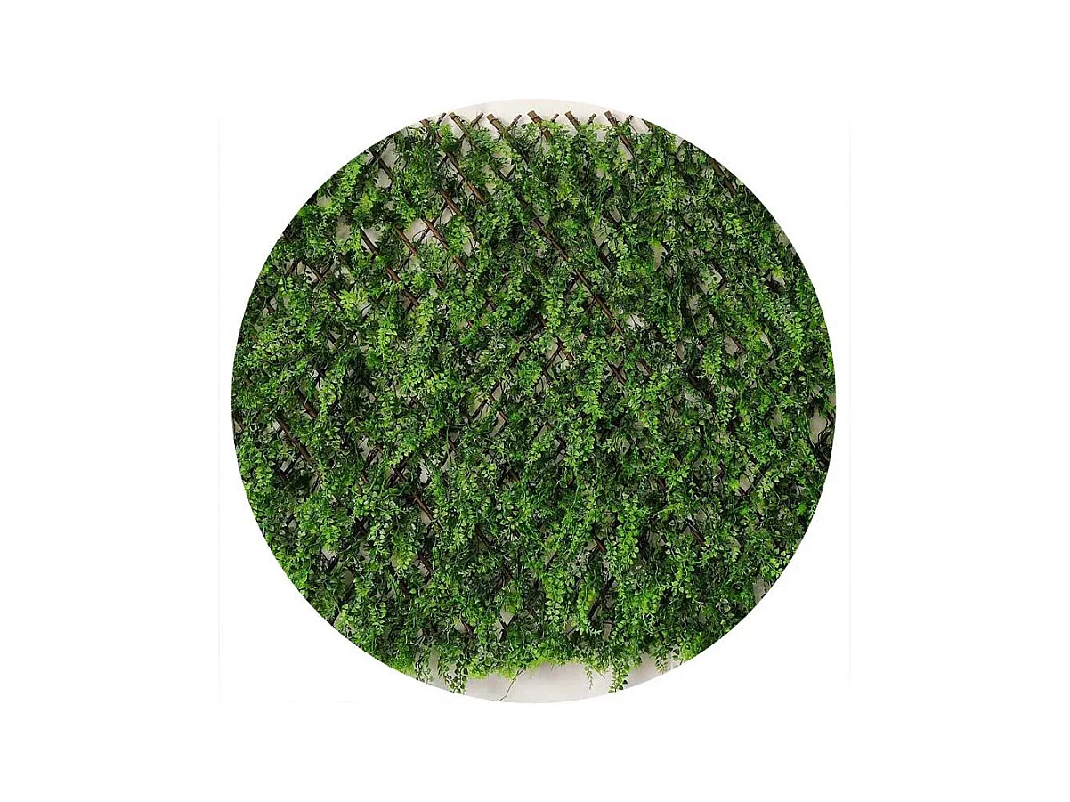 Treillis en bois de saule et feuilles de fougère artificielles