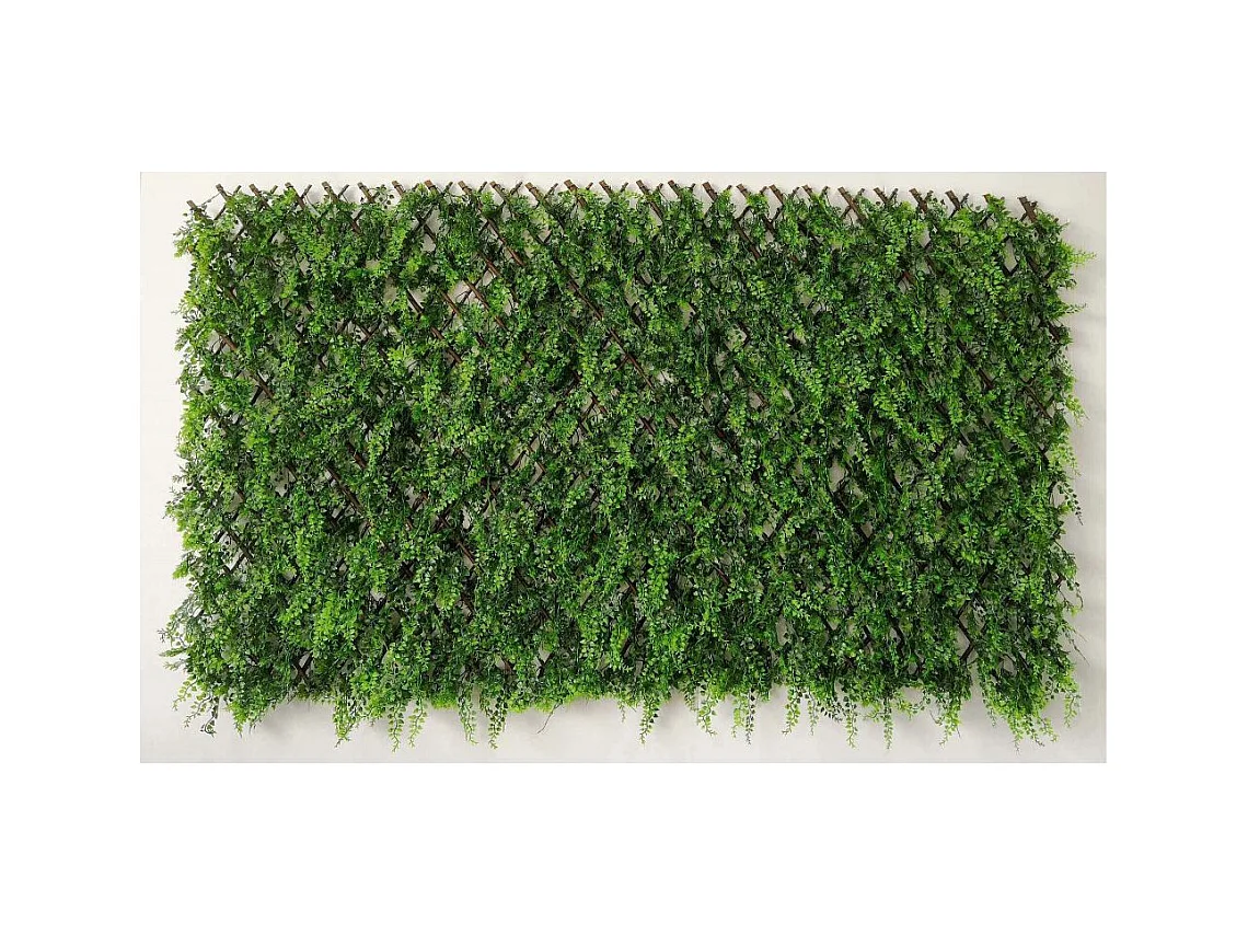 Treillis en bois de saule et feuilles de fougère artificielles