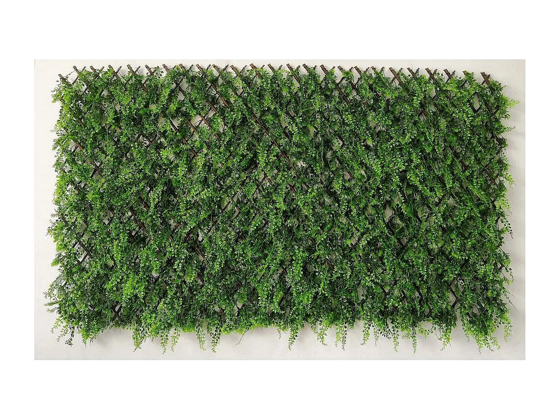 Treillis en bois de saule et feuilles de fougère artificielles