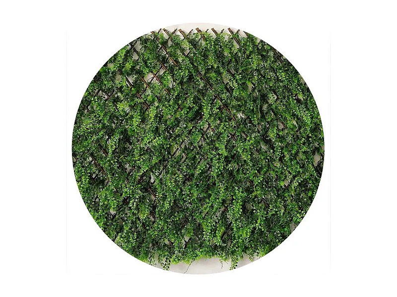 Treillis en bois de saule et feuilles de fougère artificielles