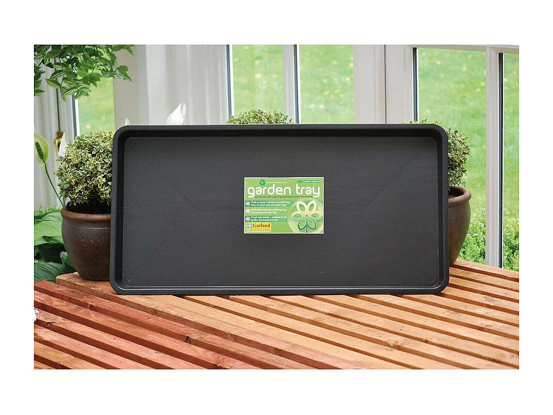 Plateau de jardin en polypropylène noir 79 x 40 x 5 cm