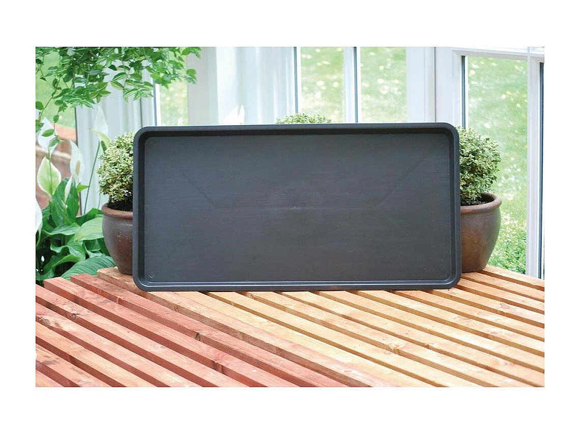 Plateau de jardin en polypropylène noir 79 x 40 x 5 cm