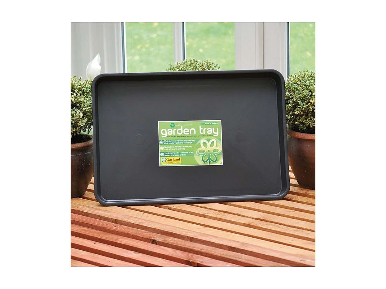 Plateau de jardin en polypropylène noir 57 x 39 x 5 cm