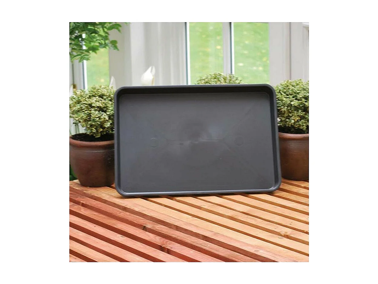 Plateau de jardin en polypropylène noir 57 x 39 x 5 cm