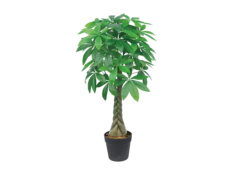Plante Artificielle Pachira H155cm Vert, Marron, Noir