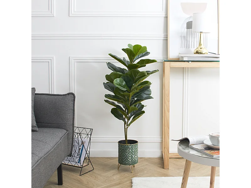 Plante Verte Artificielle En Pot 90cm Vert