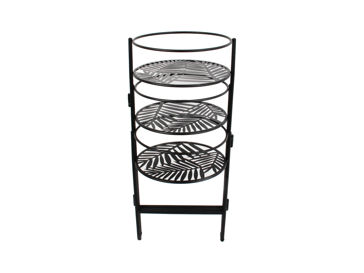 Porte Plantes X3 En Eventail Metal Noir