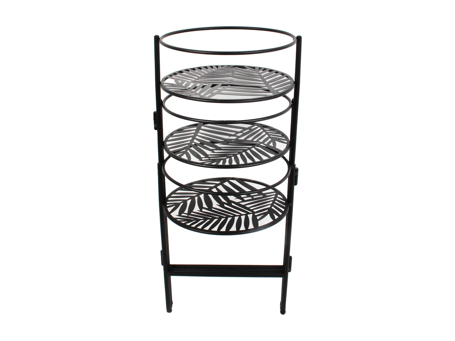 Porte Plantes X3 En Eventail Metal Noir