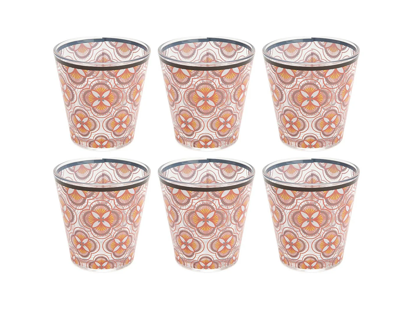 Bicchiere da acqua con motivo imany (set di 6)