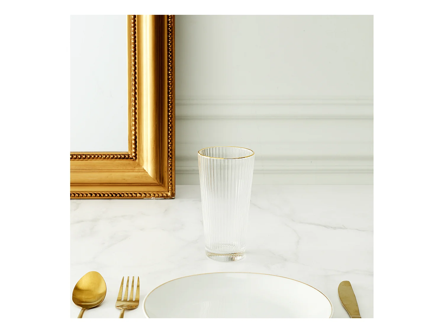 Copas con borde dorado (Juego de 6) 40 cl