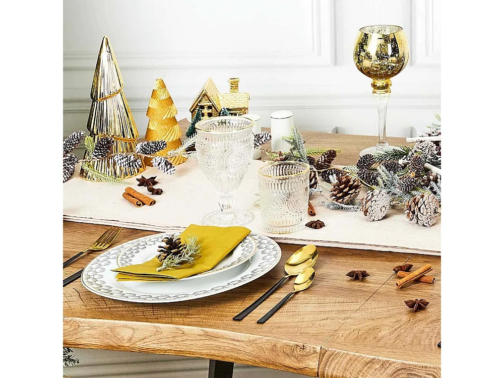 Set aus 6 Gläsern mit Goldrand