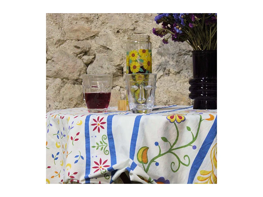 Verre à eau Visage transparent 8 x 10 cm Lot de 2