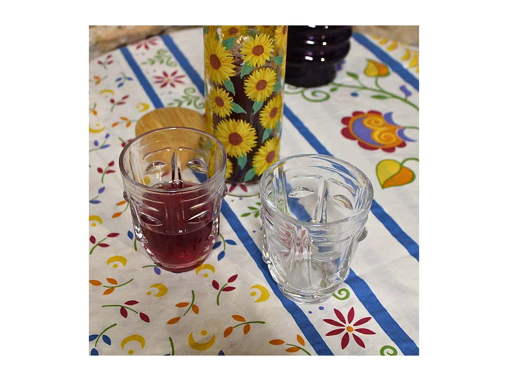 Verre à eau Visage transparent 8 x 10 cm Lot de 2