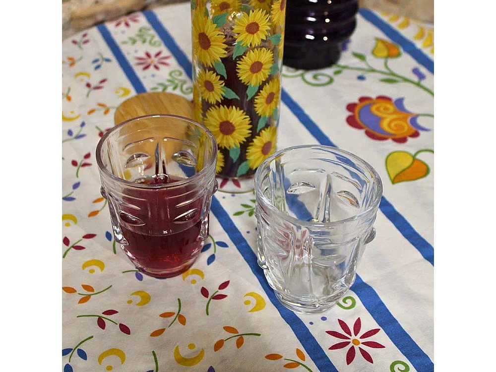 Verre à eau Visage transparent 8 x 10 cm Lot de 2