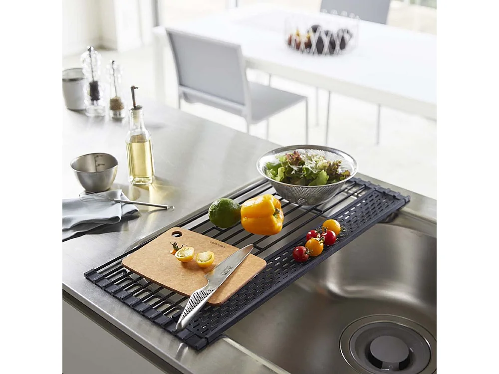 Egouttoir pliable en métal et silicone Drainer