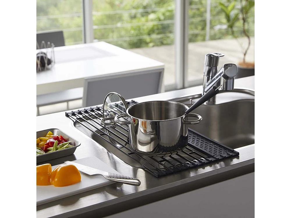 Egouttoir pliable en métal et silicone Drainer