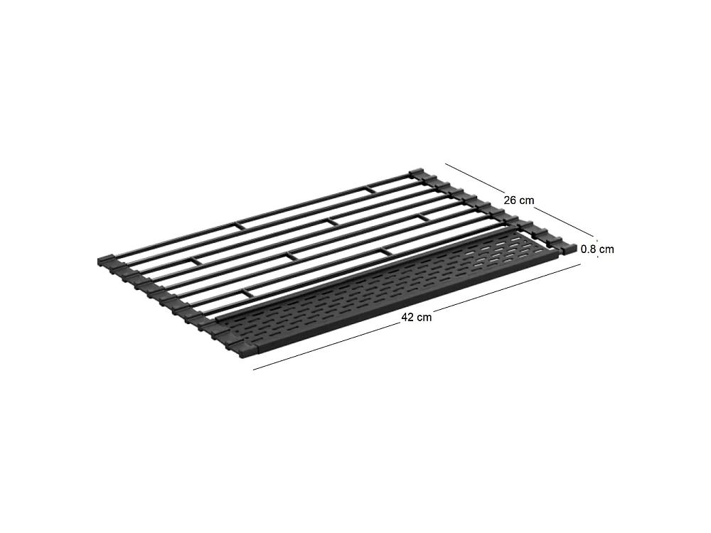Egouttoir pliable en métal et silicone Drainer