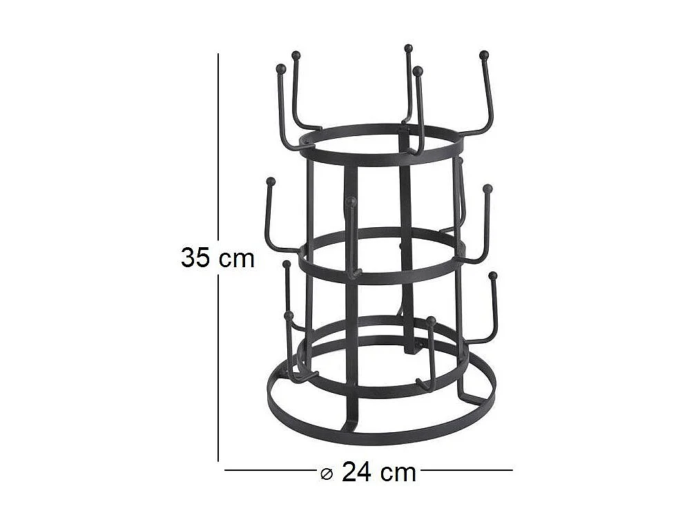 Séchoir à bouteilles en métal