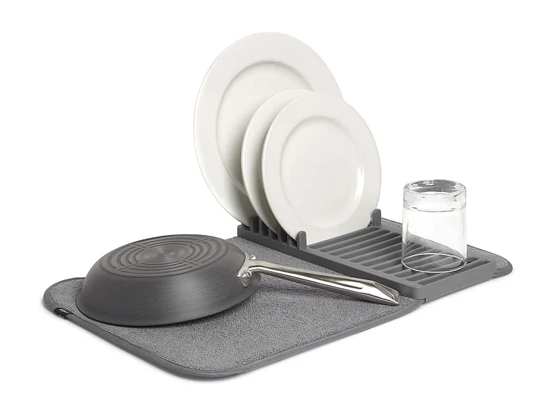 Tapis de séchage vaisselle pliable Udry mini Gris