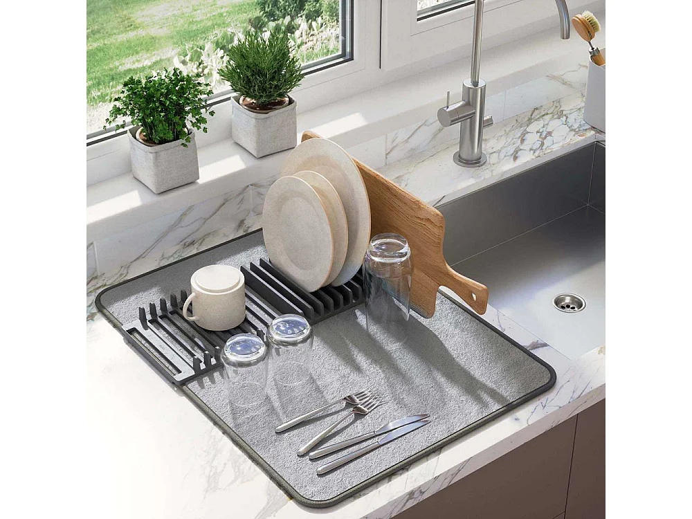 Tapis de séchage vaisselle pliable Udry