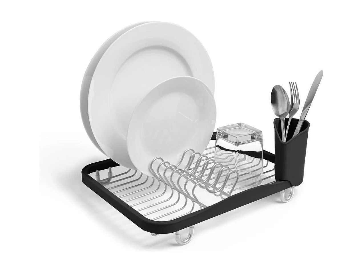 Egouttoir vaisselle avec porte ustensiles amovible