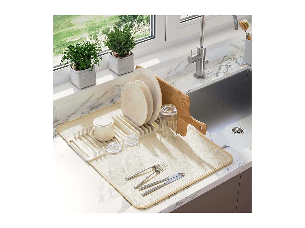 Tapis de séchage vaisselle pliable Udry