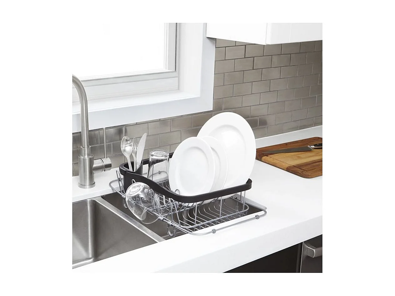 Escurridor de platos Negro/Níquel