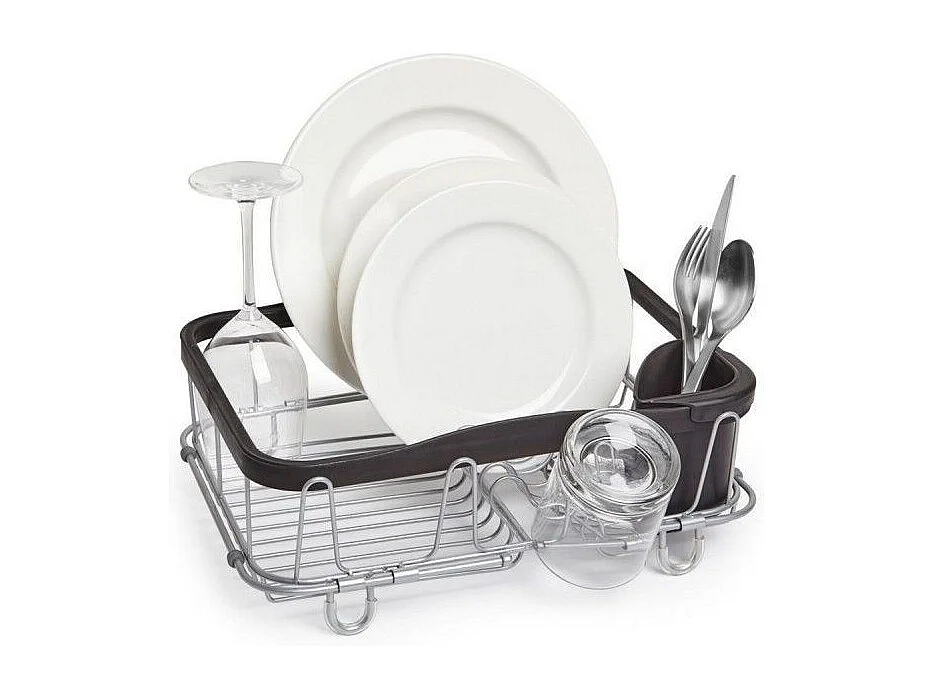 Escurridor de platos Negro/Níquel