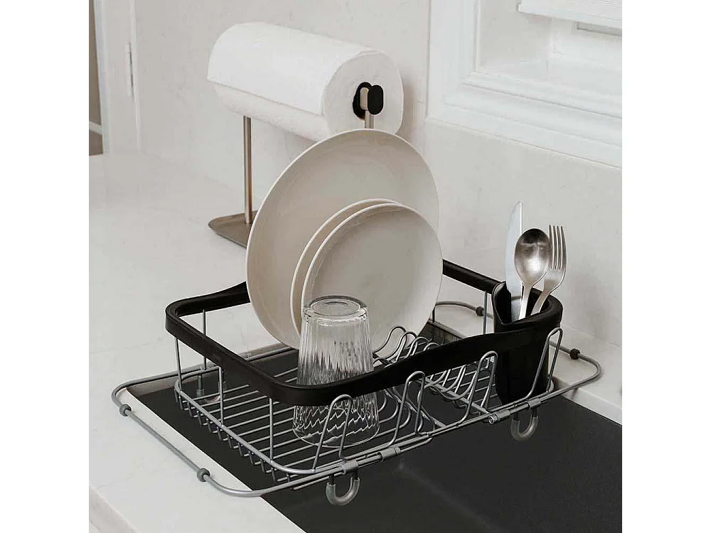 Escurridor de platos Negro/Níquel