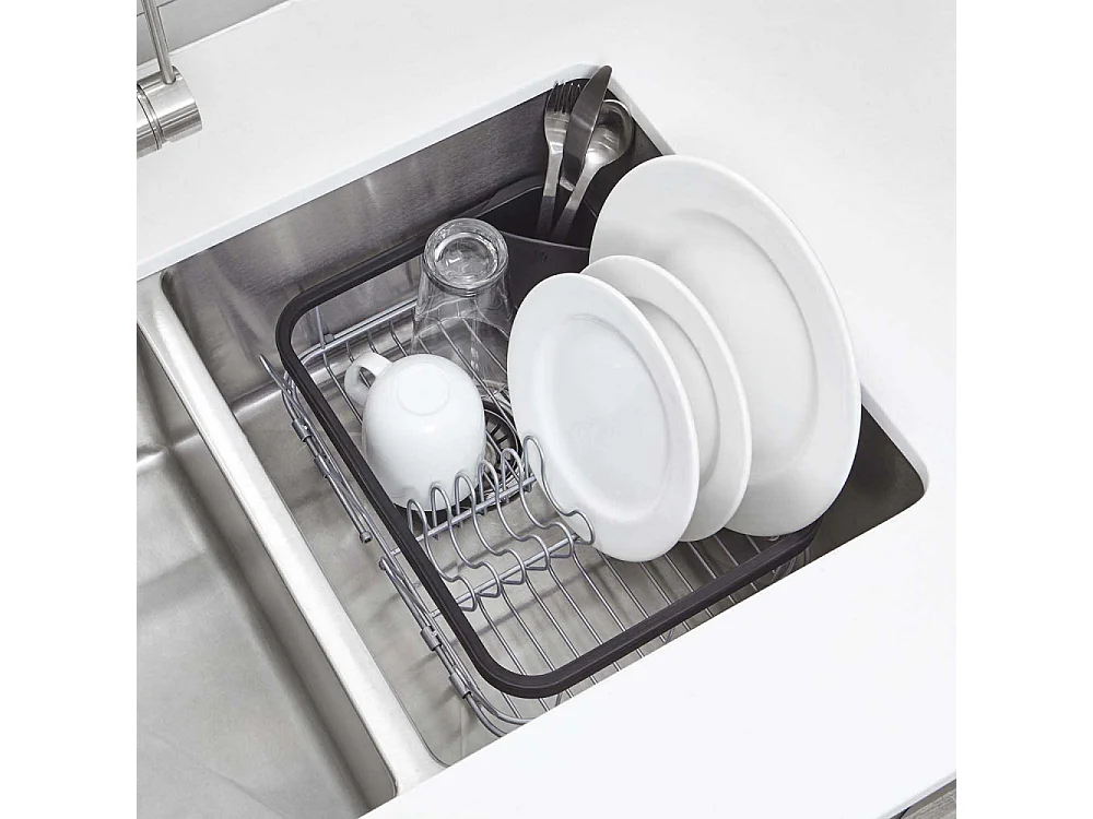 Escurridor de platos Negro/Níquel