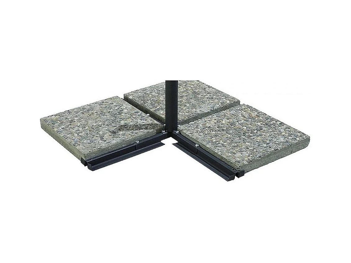 Parasol déporté en aluminium et fibre de verre 3m Pagode Gris