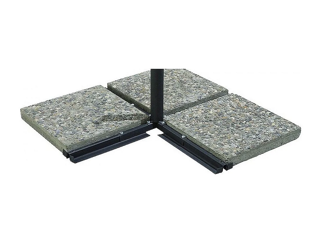 Parasol déporté orientable 360° inclinable gauche droite 3 x 3 m Orient Gris