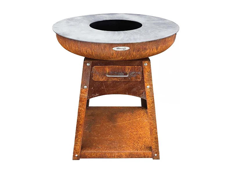 Barbecue brasero en acier Zelos Hauteur 80 cm Diamètre 82 cm