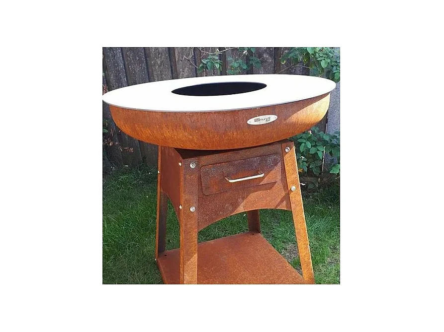 Barbecue brasero en acier Zelos Hauteur 80 cm Diamètre 82 cm