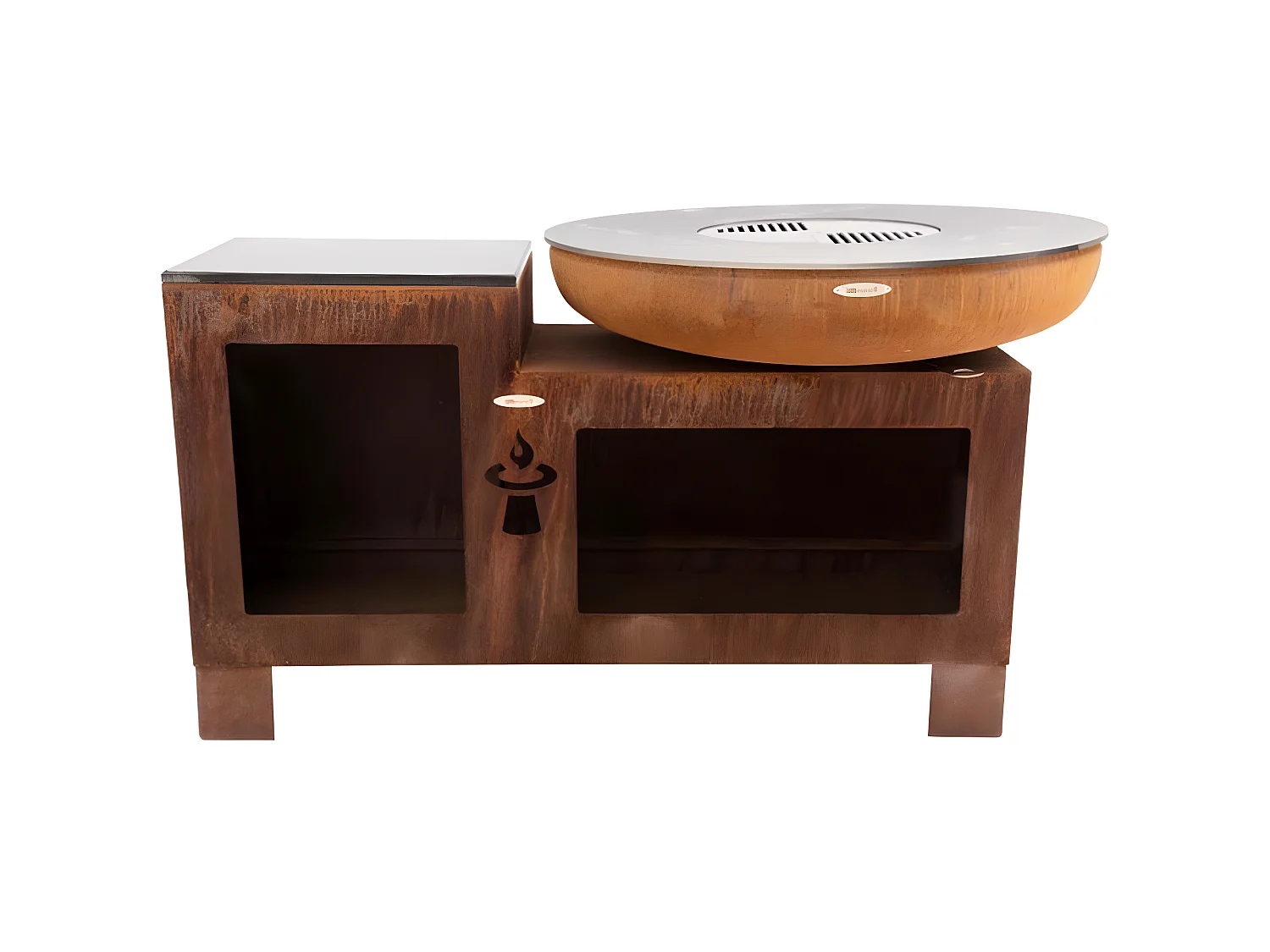 Barbecue brasero  en acier Vulcano Surface de cuisson 102 cm