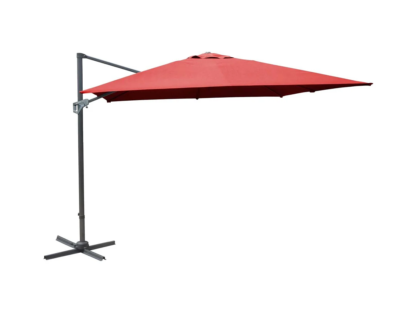 Parasol déporté en aluminium 3x3m Dom Rouge