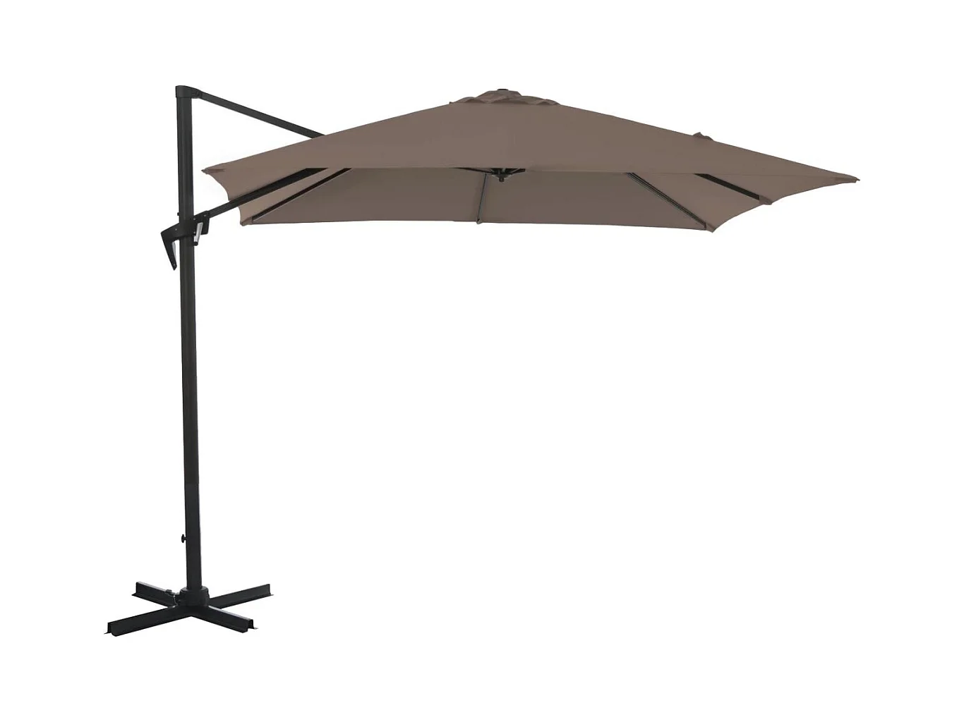Parasol déporté carré en aluminium 3x3m Roma