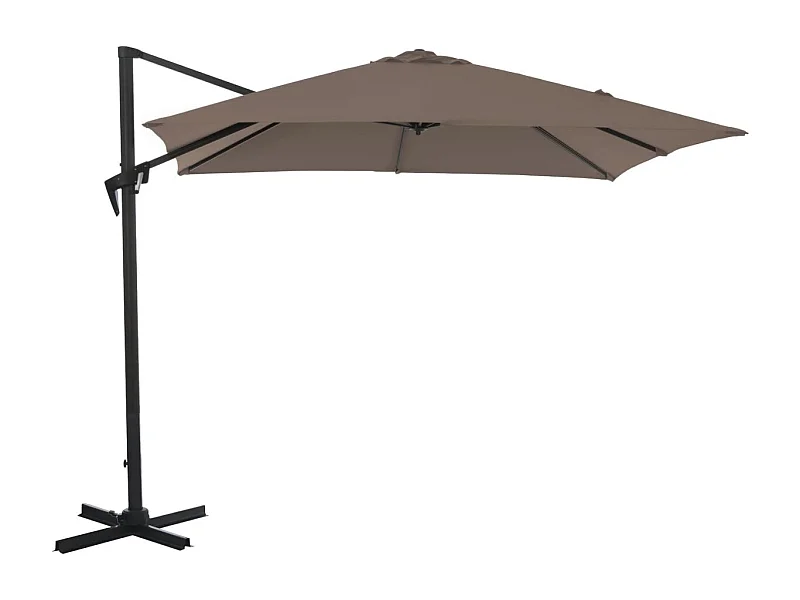 Parasol déporté carré en aluminium 3x3m Roma