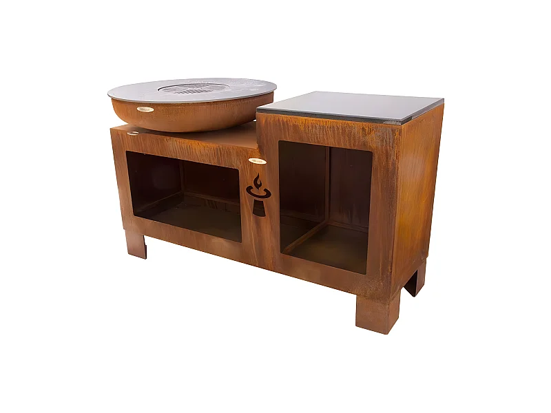 Barbecue brasero  en acier Vulcano Surface de cuisson 82 cm