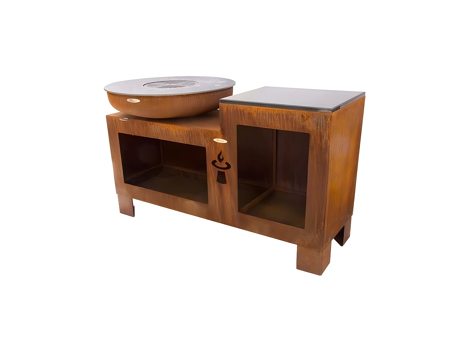 Barbecue brasero  en acier Vulcano Surface de cuisson 82 cm