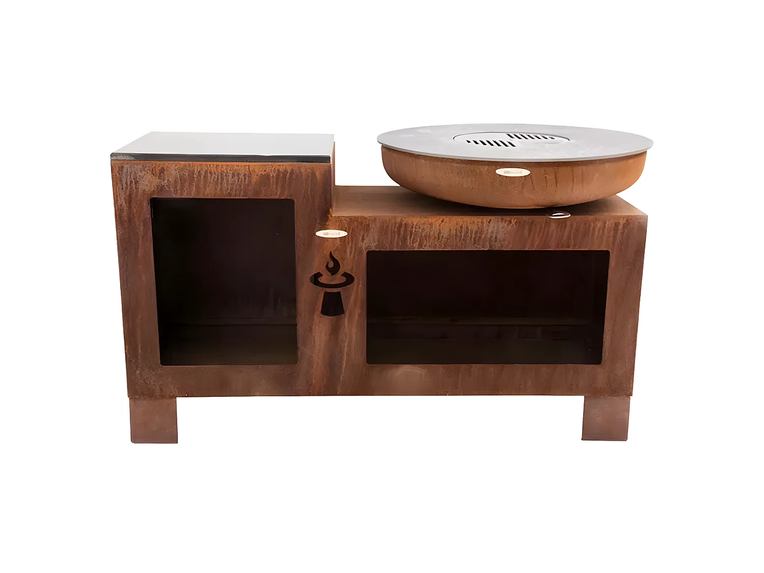 Barbecue brasero  en acier Vulcano Surface de cuisson 82 cm